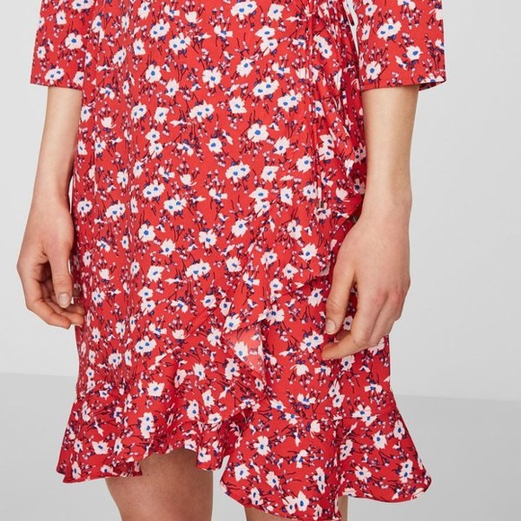 Wrap Dress, red, size M - Picture 7 of 10